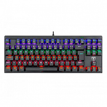 Teclado Gamer Mecânico T-Dagger Corvette LED, Switch Blue