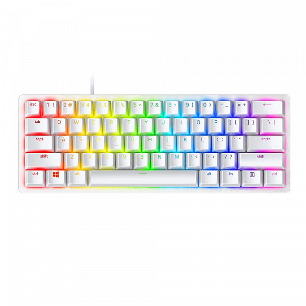 Teclado Óptico-Mecânico Gamer Razer Huntsman Mini, Chroma, Razer Switch Red, US, Mercury White - RZ03-03390400-R3M1