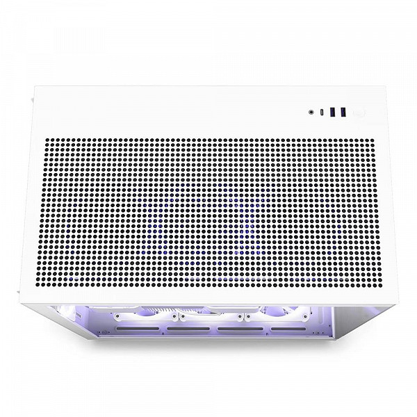 Gabinete Gamer NZXT H9 Flow, Mid Tower, ATX, Lateral e Frontal em Vidro, Branco - CM-H91FW-01