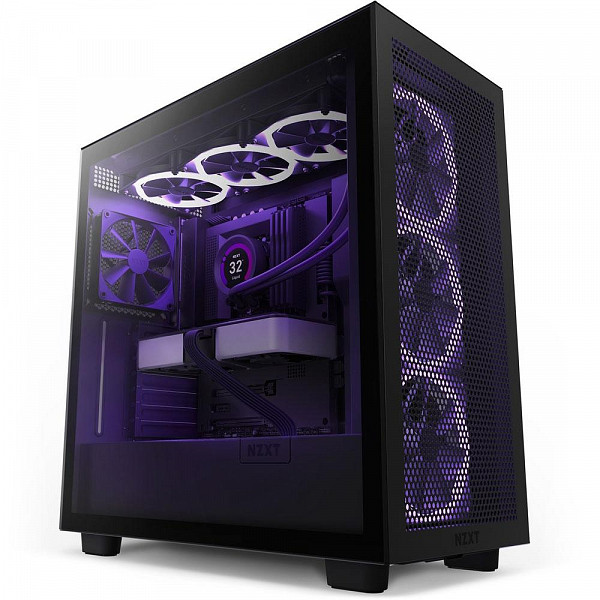 Gabinete NZXT H7 Flow, Mid Tower, ATX, Lateral em Vidro Temperado, 2x Fans, Preto - CM-H71FB-01