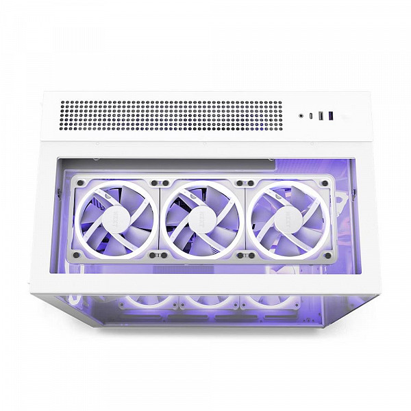 Gabinete Gamer NZXT H9 Elite, Mid Tower, RGB, ATX, Lateral, Frontal e Topo em Vidro, Branco - CM-H91EW-01
