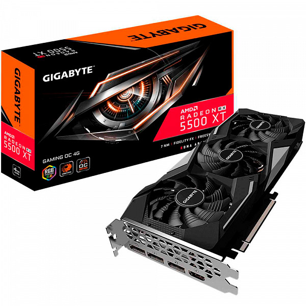 Placa de Vídeo Gigabyte Radeon RX 5500 XT Gaming OC, 4GB GDDR6, 128Bit, GV-R55XTGAMING OC-4GD