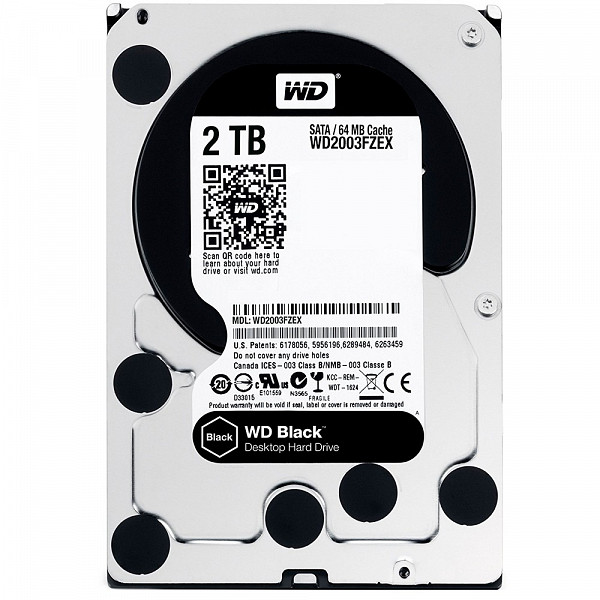 HD WD SATA 3,5´ Black Performance 2TB 7200RPM 64MB Cache SATA 6.0Gb-s - WD2003FZEX