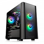 Gabinete Gamer Thermaltake V150 TG, Mini Tower, Vidro Temperado, Sem Fonte, Com 1 Fan, Black, CA-1R1-00S1WN-00
