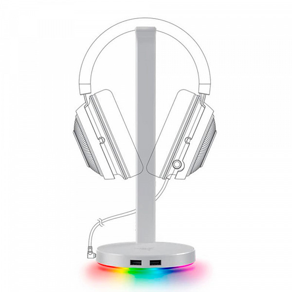 Suporte Para Headset Razer Base Station V2 Chroma Mercury, RC21-01510300-R3M1