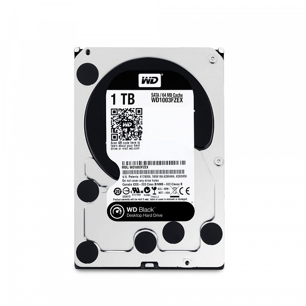 HD WD SATA 3,5´ Black Performance 1TB 7200RPM 64MB Cache SATA 6.0Gb-s - WD1003FZEX