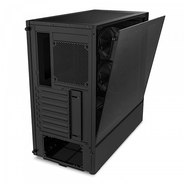 Gabinete NZXT H5 Elite Compact, Mid Tower, RGB, ATX, Lateral e Frontal em Vidro Temperado, 3x Cooler Fan, Preto - CC-H51EB-01