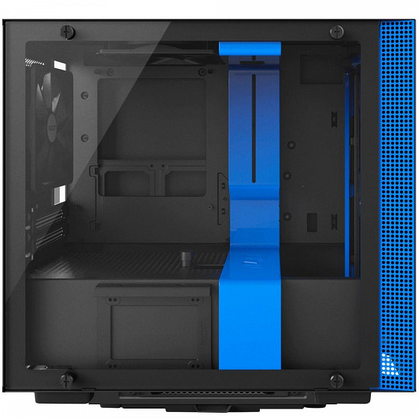 Gabinete NZXT H200, com FAN, Lateral em Vidro, Preto/Azul - CA-H200B-BL