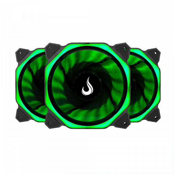Cooler Fan Rise Mode RGB Aura, 3 Unidades, 120mm, Preto - RM-AU-02-RGB