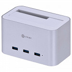 Dock Station Vinik, 1 Baia, 2.5´/3.5´, USB 3.0, Prata - DS-A30HB
