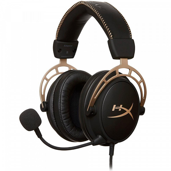 Headset Gamer HyperX Cloud Alpha Gold, Drivers 50mm, Preto e Dourado - HX-HSCA-GD/NAP
