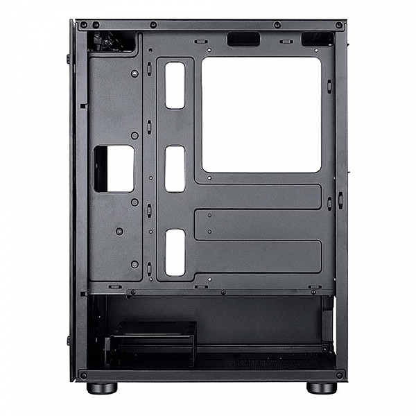 Gabinete Gamer Rise Mode Glass 06X, Mid Tower, Lateral em Vidro Fumê e Frontal em Vidro Temperado, Preto - RM-CA-06X-FB
