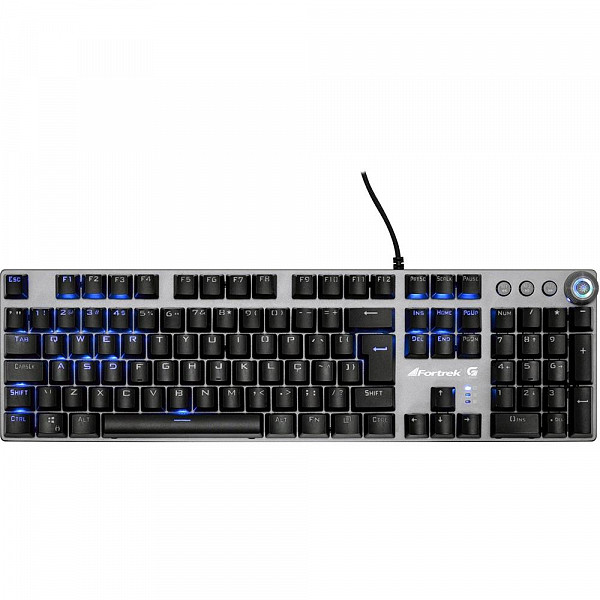 Teclado Mecânico Gamer Fortrek GPro K7 Plus, RGB, Switch KRGD Blue, ABNT2