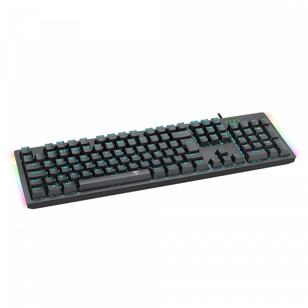 Teclado Mecânico Gamer T-Dagger Bermuda, LED Azul com Underglow Rainbow, Switch Outemu Blue, ABNT2, Preto - T-TGK312-BL (PT-BLUE LED)