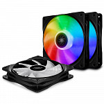 Kit Cooler DeepCool CF 120 com 3 Unidades, RGB, 12cm - DP-FA-RGB-CF120-3