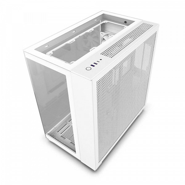 Gabinete Gamer NZXT H9 Elite, Mid Tower, RGB, ATX, Lateral, Frontal e Topo em Vidro, Branco - CM-H91EW-01