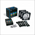 Kit Fan Lian Li com 3 Unidades Uni Fan AL120 V2, 120mm, ARGB, Black, UF-AL120V2-3B