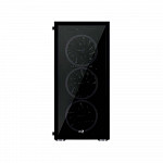 Gabinete Gamer Aerocool Quartz Revo ARGB, Com 3 Fans, Mid Tower, Vidro Temperado, Black, S-Fonte