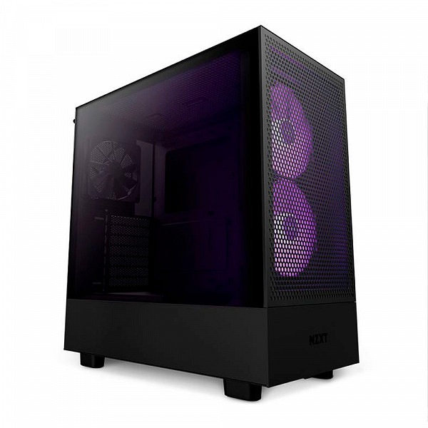 Gabinete Gamer NZXT H5 Flow RGB, Mid-Tower, Lateral de Vidro com 4 Fans, Preto - CC-H51FB-R1