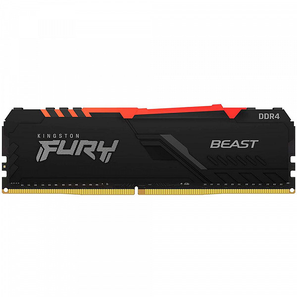 Memória Kingston Fury Beast RGB, 16GB, DDR4, 3200MHz, CL16 - KF432C16BBA/16