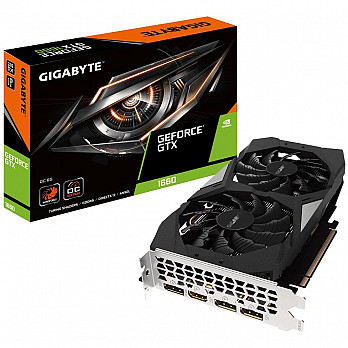 Placa de Vídeo Gigabyte Nvidia GeForce GTX 1660 OC 6G, GDDR5 - GV-N1660OC-6GD