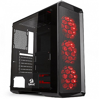 Gabinete Gamer Redragon Grimlock, Mid Tower, RGB, Laterais em Vidro - GC602 - Open Box
