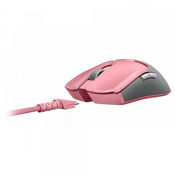 Mouse Sem Fio Gamer Razer Viper Ultimate, Chroma, com Dock, Optical Switch, 8 Botões, 20000DPI, Quartz Pink - RZ01-03050300-R3M1