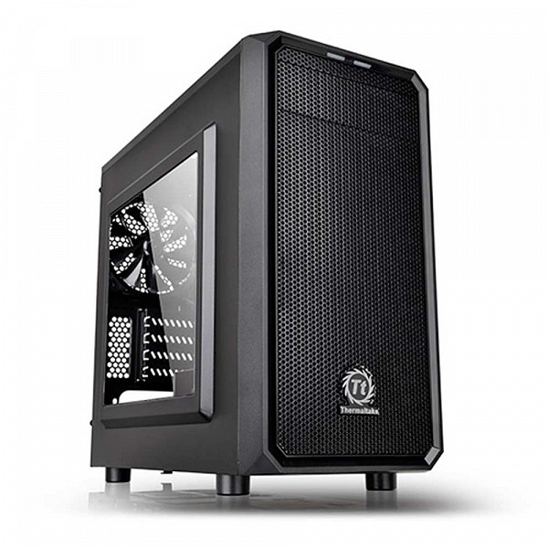 Gabinete Gamer Thermaltake Versa H15, Mini Tower, Com 1 Fan, Black, S-Fonte, CA-1D4-00S1WN-00