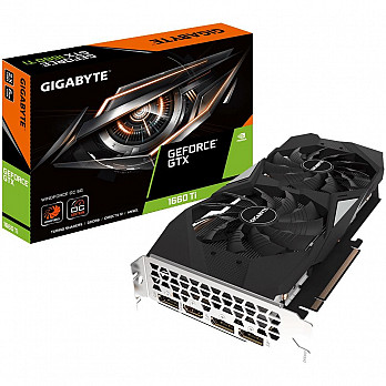 Placa de Video Gigabyte GeForce GTX 1660 Ti 6G WINDFORCE OC, GV-N166TWF2OC-6GD