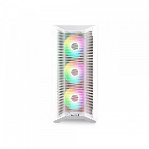 Gabinete Gamer Lian Li, Lancool II Mesh RGB, Mid Tower, Vidro Temperado, White, Sem Fonte, Com 3 Fans 120