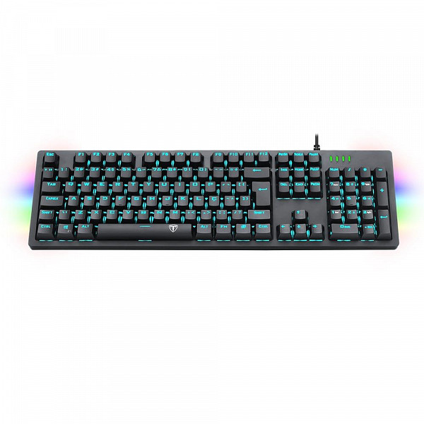 Teclado Mecânico Gamer T-Dagger Bermuda, LED Azul com Underglow Rainbow, Switch Outemu Blue, ABNT2, Preto - T-TGK312-BL (PT-BLUE LED)