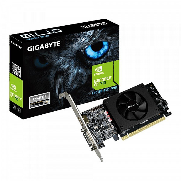 Placa de Vídeo Gigabyte Nvidia GeForce GT 710 2GB, GDDR5 - GV-N710D5-2GL