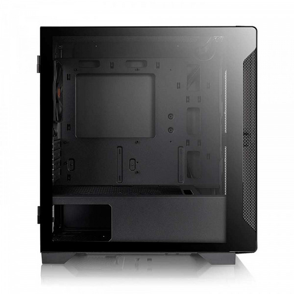 Gabinete Gamer ThermalTake S100, Mini Tower, Vidro Temperado, Black, ATX, Sem Fonte, Com 1 Fan, CA-1Q9-00S1WN-00