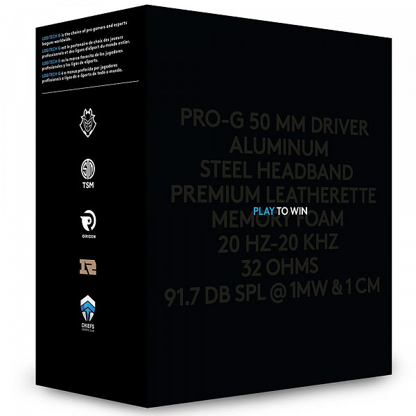 Headset Gamer Logitech G PRO, Stereo, Drivers Pro-G de 50 mm - 981-000811