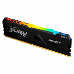 Memória Kingston Fury Beast, RGB, 16GB, 2666MHz, DDR4, CL16, Preto - KF426C16BBA/16