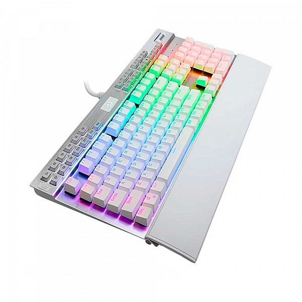 Teclado Mecânico ReDragon Yama RGB Switches Otemu Purple Branco, K550W