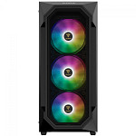 Gabinete Gamer Gamdias Aura GC1 Elite ARGB, Vidro Temperado, ATX, Mid Tower, Com 4 Fans, Sem Fonte, Black