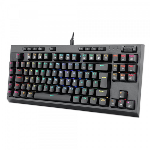 Teclado Óptico Gamer Redragon Broadsword Pro, RGB, USB, Switch Brown, Anti-Ghosting, ABTN2 - K588RGB-PRO