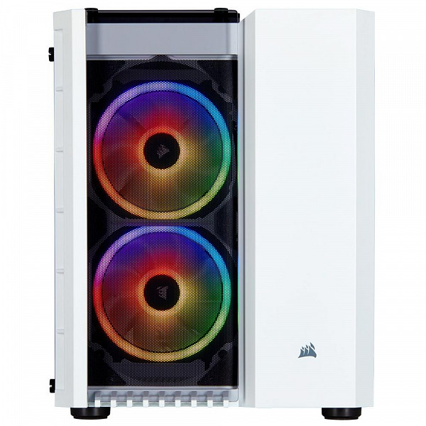 Gabinete Gamer Corsair Crystal Series 280X, mATX, RGB, Lateral e Frontal em Vidro, Branco - CC-9011137-WW