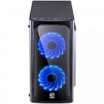 Gabinete Gamer PCYes Venus sem Fonte, Mid Tower, USB 3.0, 2 Fans LED Azul, Preto com Lateral em Acrílico - VENPTAZ2FCA
