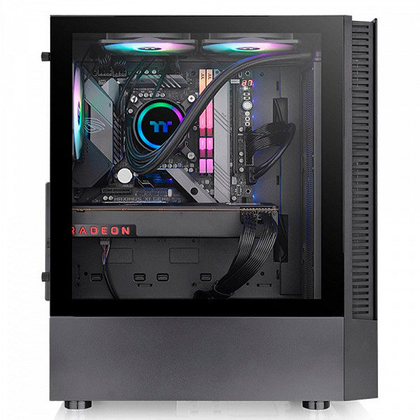 Gabinete Gamer Thermaltake View 200 TG ARGB, Mid Tower, Vidro Temperado, ATX, Sem Fonte, Com 3 Fans, CA-1X3-00M1WN-00