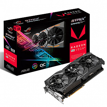 Placa de Vídeo GPU RX VEGA 56 8GB HBM2 ROG-STRIX-RXVEGA56-O ASUS 90YV0B50-M0NA00