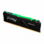 Memória Kingston Fury Beast, RGB, 16GB, 2666MHz, DDR4, CL16, Preto - KF426C16BBA/16