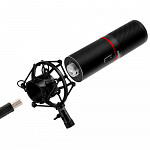 Microfone Gamer Streamer Redragon Blazar C/ Tripé, USB, Black, GM300