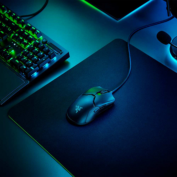 Mouse óptico com fio Viper de 8 KHz para jogos com iluminação Chroma RGB - Preto RZ01-03580100-R3U1