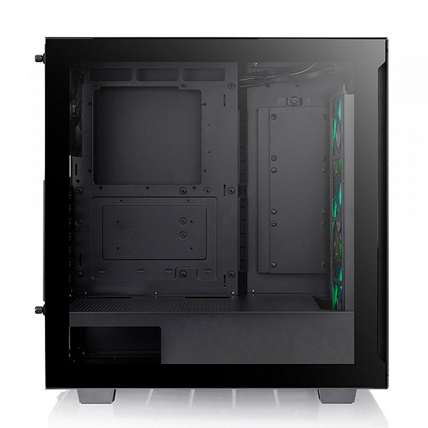 Gabinete Gamer Thermaltake V350 TG ARGB Air Mid Tower, Vidro Temperado, Sem Fonte, 3 fans ARGB de 120 mm, Preto,  CA-1S3-00M1WN-03