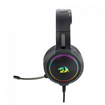 Headset Gamer Redragon Mento, 3.5mm + USB, Múltiplas Plataformas, RGB, Black, H270-RGB