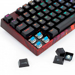 Teclado Gamer Óptico Redragon Infernal Dragon Viserion, RGB, Switch Blue, ID582