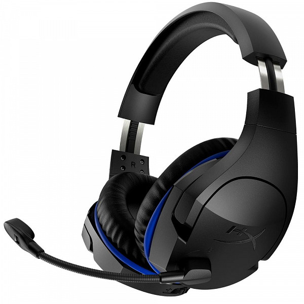 Headset Gamer Sem Fio HyperX Cloud Stinger Wireless PS4, Drivers 50mm, Preto e Azul - HX-HSCSW-BK