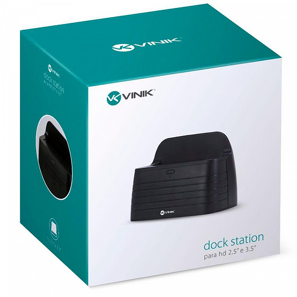 Dock Station Vinik, 1 Baia, 2.5´/3.5´, USB 3.0, Preto - DS-A30